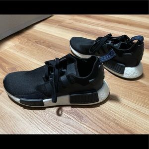 Adidas NMD R1’s Sneakers, size 5, black and blue